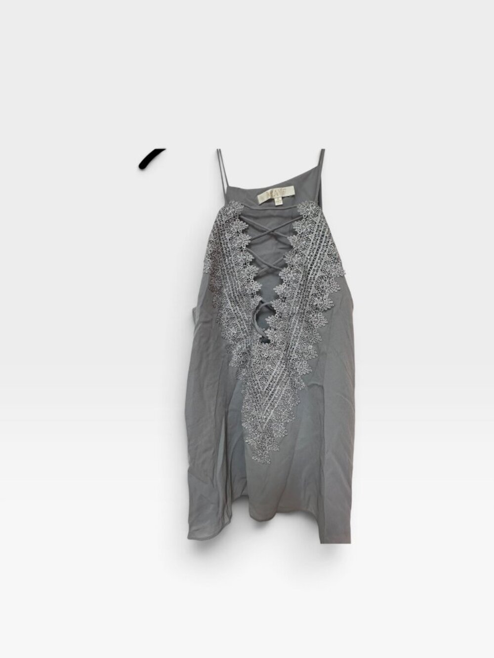 WAYF Gray Lace Cami Top Size M